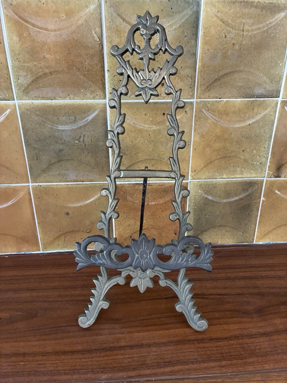 Vintage Brass Table Easel For Book, Plate Or Picture